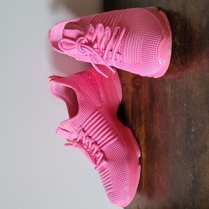 Pink rhinestone chunky sneakers